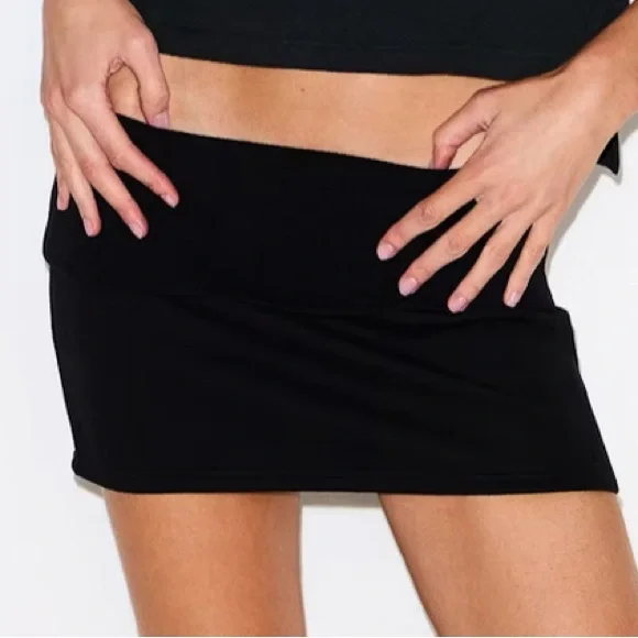 Skims cotton fleece FOLDOVER MINI SKIRT small - Picture 2 of 6